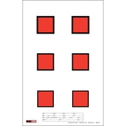 EZ2C Targets #18 Paper Shooting Targets Peel-Off Pad of 25 High-Visibility 11"x17"