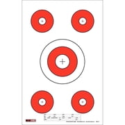 EZ2C Style 3 Five Bullseye 11"x17" Paper Targets 25 Pack