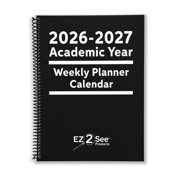 EZ2See 2026-2027 Large Print Academic Weekly Planner, Low Vision