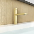 thumbnail image 1 of EZANDA Single-Hole Single-handle Bathroom Faucet with Drain Assembly，Brushed Gold, 1 of 9