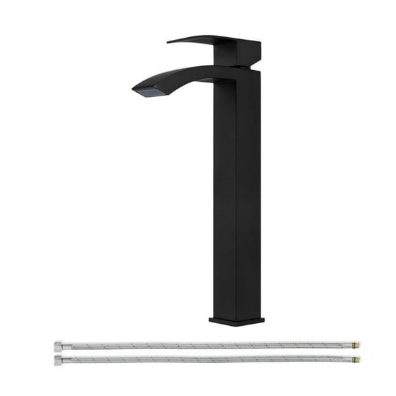 EZANDA Vessel Sink Faucet Single-handle Bathroom Faucet,Black