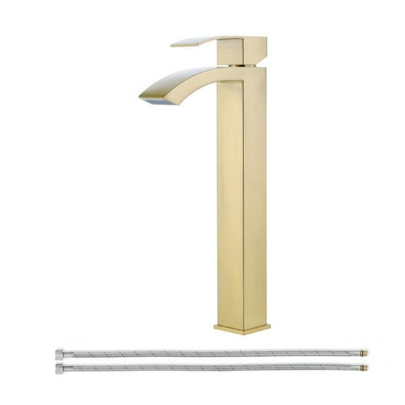 EZANDA Vessel Sink Faucet Single-handle Bathroom Faucet,Gold
