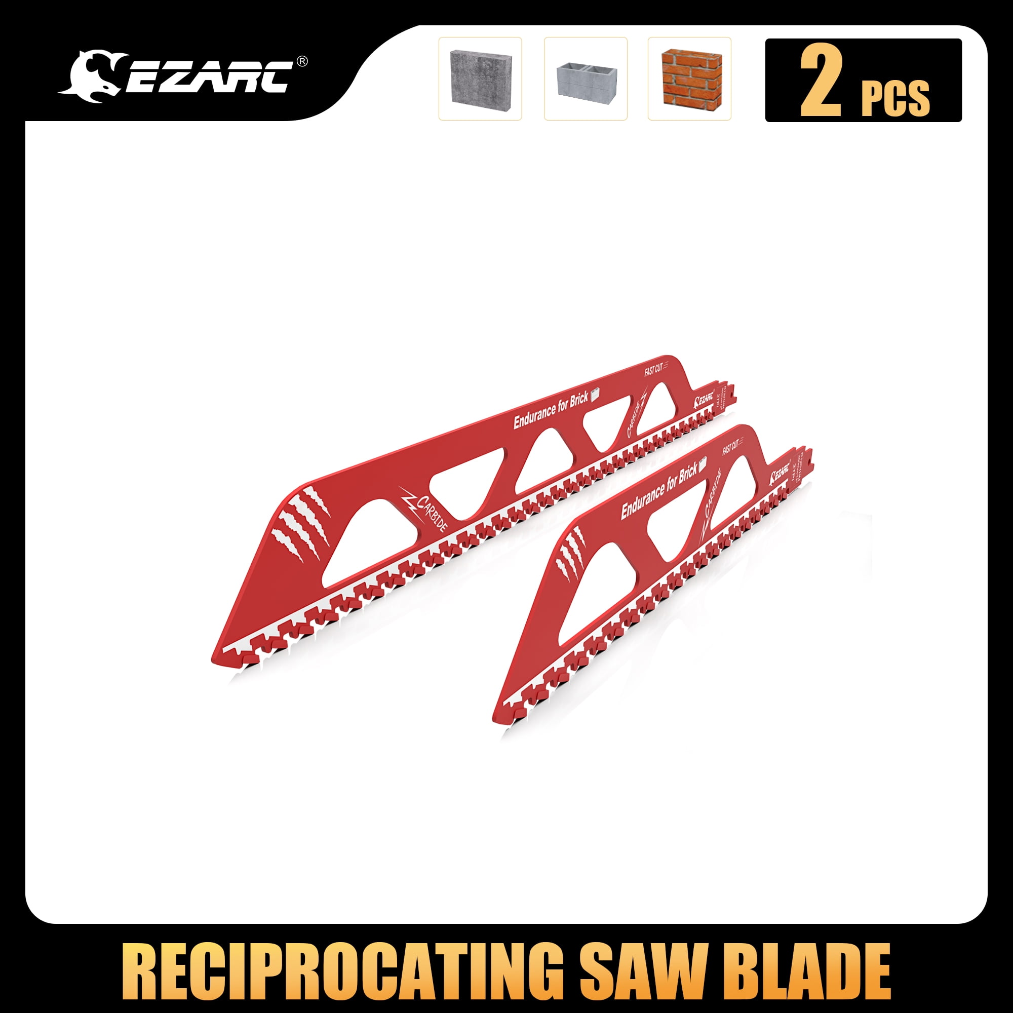 EZARC Demolition Masonry Reciprocating Saw Blade, Carbide Sawzall