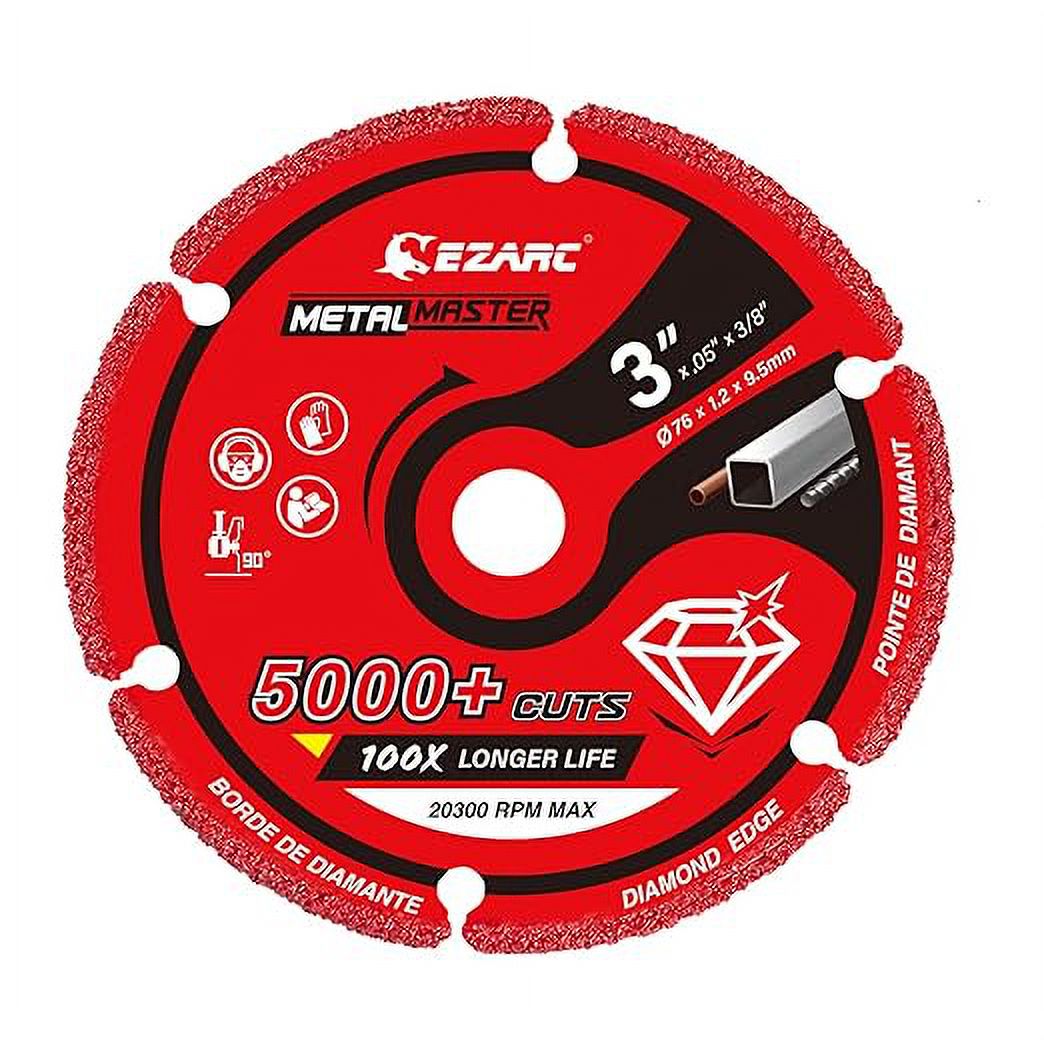 YIJING 2-Pack Diamond Cutting Blades – 5 Inch, For Metal, Rebar, Angle Iron, Granite, Use With Angle Grinder