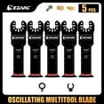 thumbnail image 1 of EZARC Extra Long Oscillating Saw Blades - 5PCS Arc Edge Bi-Metal Multitool Blades Precise Cut for Wood with Nails, Wood, Metal, Universal Quick Release Oscillating Tool Blades Kits, 1 of 9