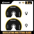 EZARC Oscillating Multitool Blades Titanium, 2PCS Semi Circle Flush Cut