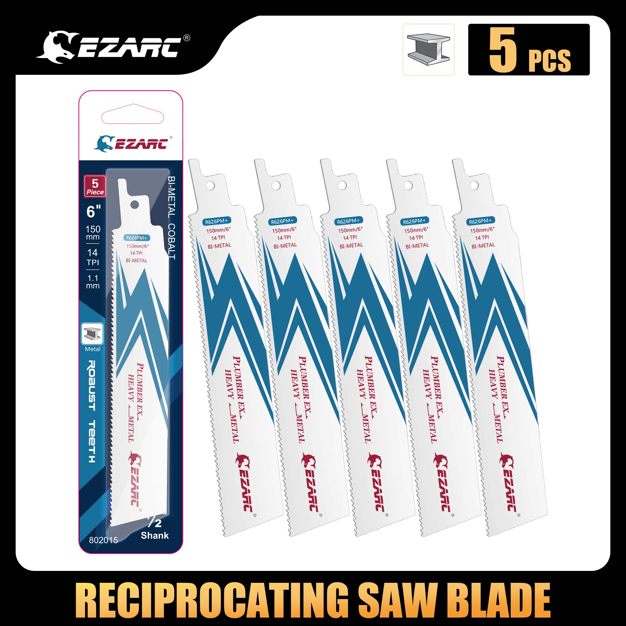 EZARC Reciprocating Saw Blade BiMetal Cobalt Sabre Saw Blades for