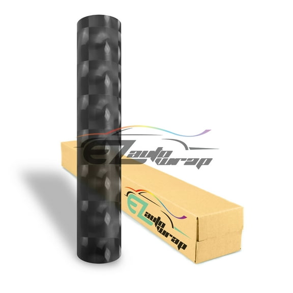 EZAUTOWRAP 12" Wide Glossy Cat Eye Dark Smoke Headlight Taillight Fog Light Side Marker Vinyl Tint Film Roll Sticker Self Adhesive
