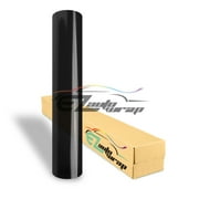 EZAUTOWRAP 12" Wide Glossy Dark Smoke Headlight Taillight Fog Light Side Marker Vinyl Tint Film Roll Sticker Self Adhesive