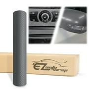 EZAUTOWRAP 4D Carbon Fiber Textured Gray Semi Gloss Car Vinyl Wrap Sticker Decal Film Sheet Decoration With Air Release Techology