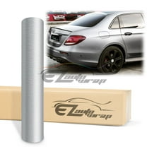 EZAUTOWRAP Brushed Aluminum Silver Car Vinyl Wrap Vehicle Sticker Decal Film Sheet With Air Release Technology Peel And Stick