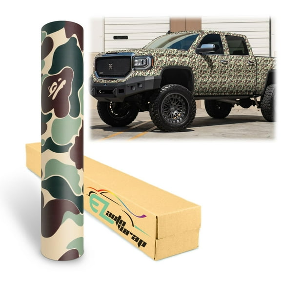 EZAUTOWRAP Camouflage Ape Green Car Vinyl Wrap Vehicle Sticker Decal Film Sheet Furniture Cabinet Decoration Peel And Stick