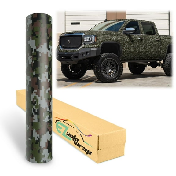 EZAUTOWRAP Camouflage Digital Army Green Car Vinyl Wrap Vehicle Sticker Decal Film Sheet Furniture Cabinet Decoration Peel And Stick