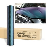 EzAuto Wrap Peel and Stick Self Adhesive Purple Teal Automotive Sticker with Air Release, 12x60