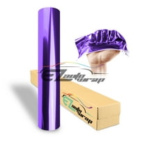 EZAUTOWRAP Chrome Purple Mirror Supercast Easy Stretch Vinyl Wrap Sticker Decal Film Sheet Car Vehicle With Air Release Technology