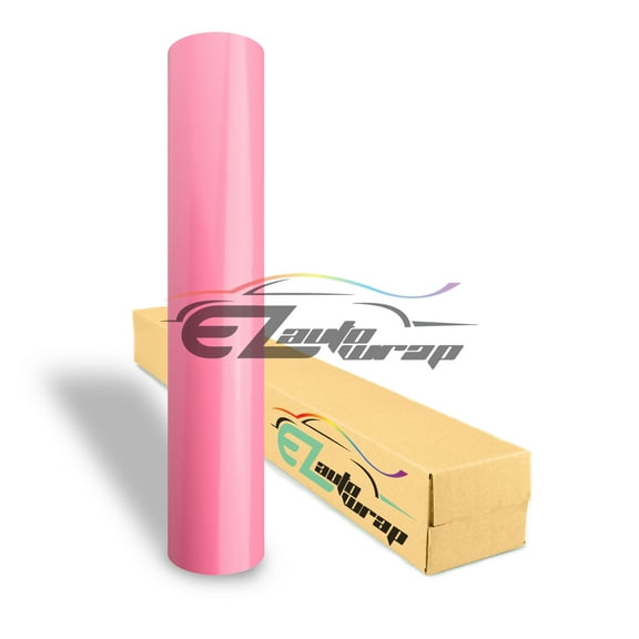 EzAuto Wrap Durable Vinyl Wrap Air Release Technology Automotive Decals & Stickers, Gloss Pink