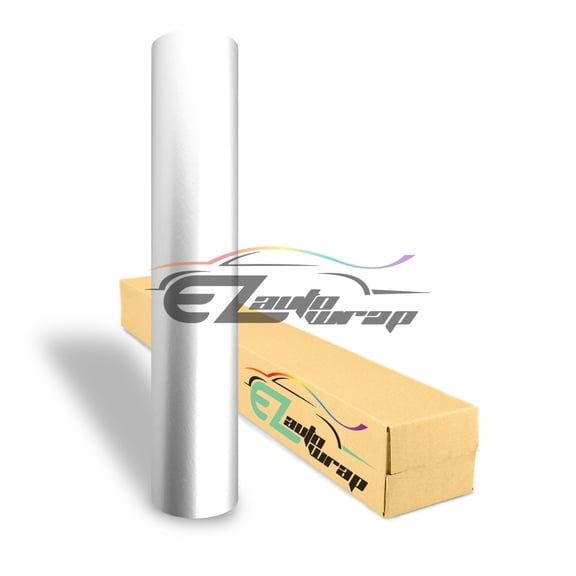 EZAUTOWRAP Gloss Silver Glossy Car Vinyl Wrap Vehicle Sticker Decal Film Sheet With Air Release Techology