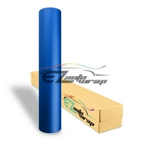 EZAUTOWRAP Matte Blue Car Vinyl Wrap Vehicle Sticker Decal Film Sheet Peel And Stick With Air Release Technology Decoration Wallpaper