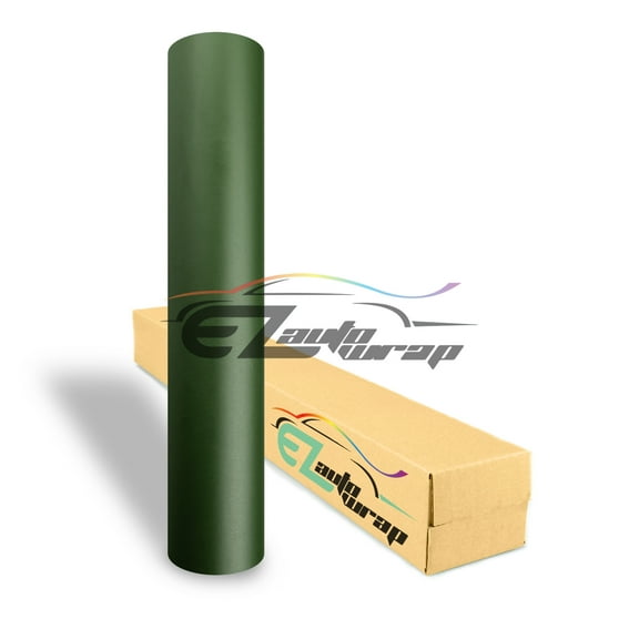 EZAUTOWRAP Matte Military Green Car Vinyl Wrap Vehicle Sticker Decal Film Sheet Peel And Stick With Air Release Technology Decoration Wallpaper