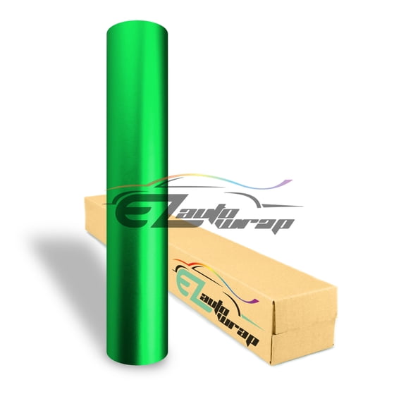 EZAUTOWRAP Matte Satin Chrome Metallic Green Car Vinyl Wrap Vehicle Sticker Decal Film Sheet Decoration With Air Release Technology