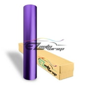 EZAUTOWRAP Matte Satin Chrome Metallic Purple Car Vinyl Wrap Vehicle Sticker Decal Film Sheet Decoration With Air Release Technology
