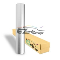 EZAUTOWRAP Matte Satin Chrome Metallic Silver Car Vinyl Wrap Vehicle Sticker Decal Film Sheet Decoration With Air Release Technology
