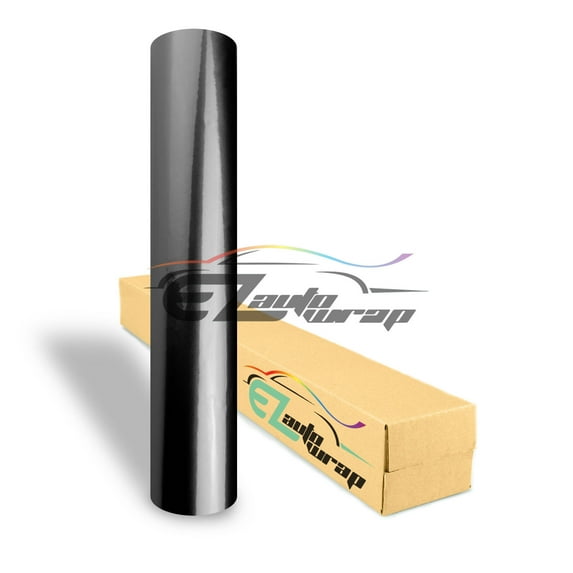 EZAUTOWRAP Premium High Gloss Metallic Gray Sticker Car Vinyl Wrap Bubble Free Air Free Bubble Release Technology