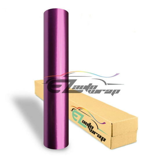 EZAUTOWRAP Premium High Gloss Metallic Purple Car Vinyl Wrap Sticker Decal Air Free Bubble Release Technology