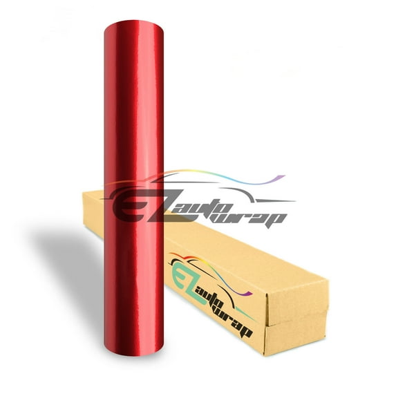 EZAUTOWRAP Premium High Gloss Metallic Red Car Vinyl Wrap Sticker Decal Air Free Bubble Release Technology