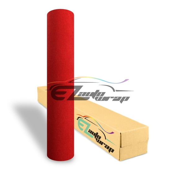 EZAUTOWRAP Red Velvet Suede Texture Cabinet Car Vinyl Wrap Vehicle Sticker Decal Film Sheet Furniture Decoration Peel And Stick