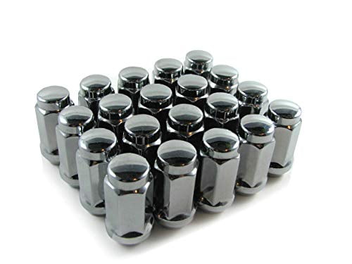 EZAccessory 20 Bulge Acorn Lug Nuts 5/8" Thread Size 13/16" Hex Chrome
