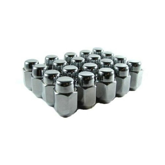 EZAccessory 20 Chrome Acorn Lug Nuts 12x1.5 Thread Size 13/16" Hex