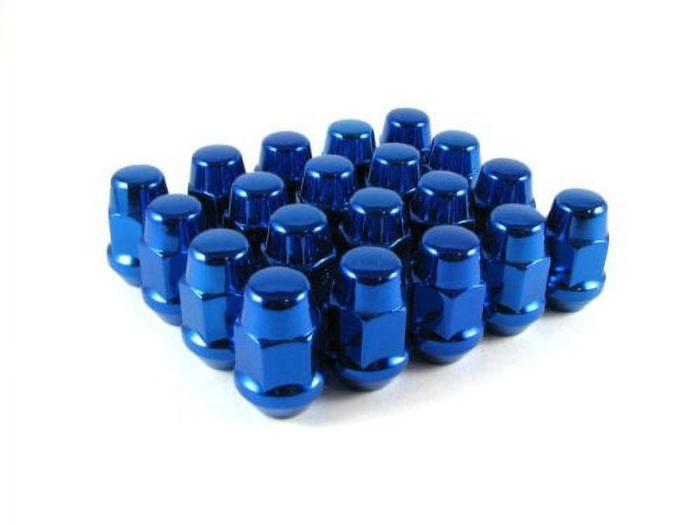 EZAccessory 24 Blue Bulge Acorn Lug Nuts 12x1.5 Thread Size 3/4" Hex