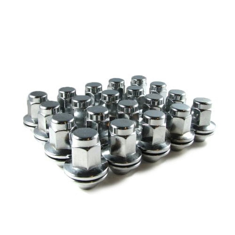 CWA 24pc M12x1.5 Factory Style Lug Nuts – GM Compatible, 19mm Hex, Gold Zinc, Conical Seat