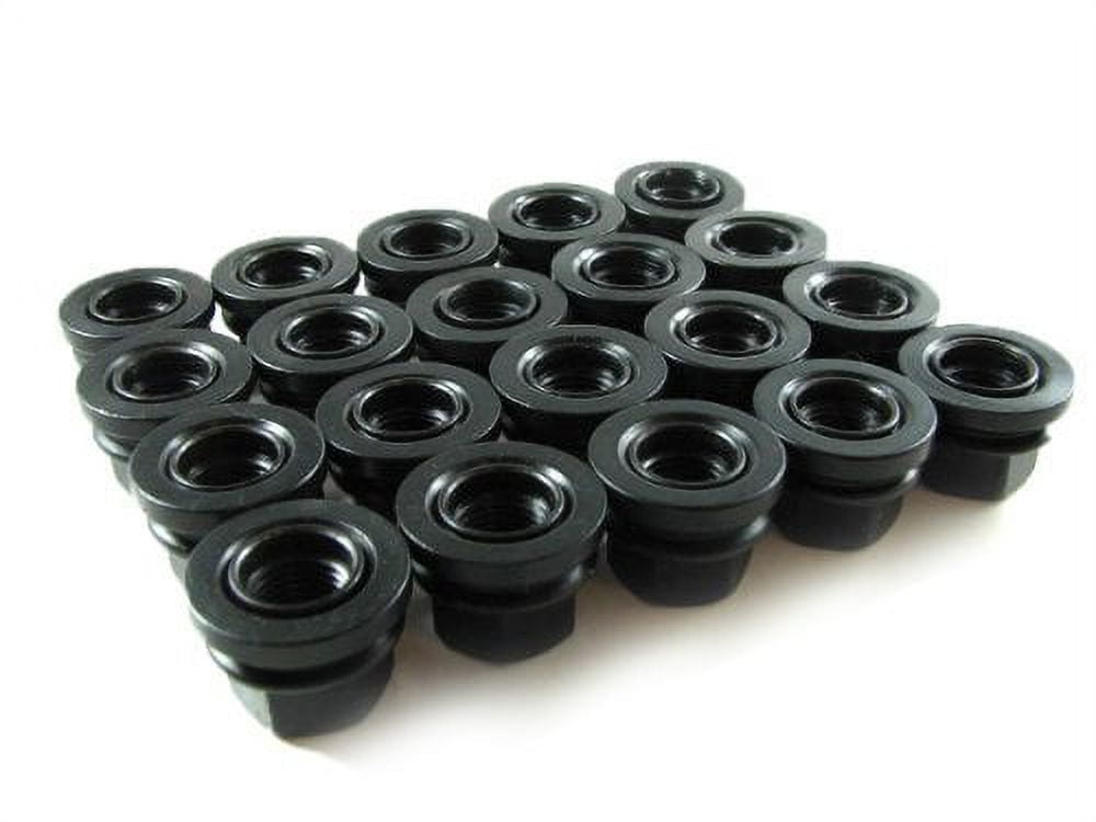 EZAccessory Wheel Lug Nuts Replacement For Factory OEM Ford 1/2" Thread Flat Washer Black Set of 20