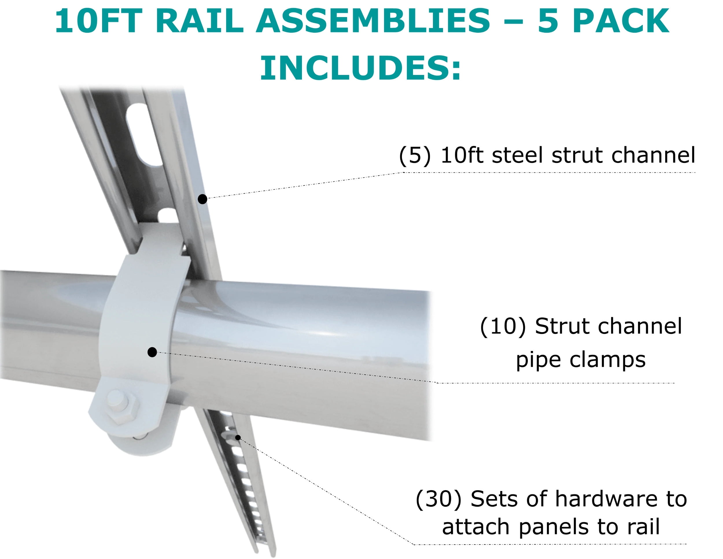 EZArray Modular Solar Panel Array Bracket System, any Panel Size, Ground Mount, Ground Pipe / Pole Mount