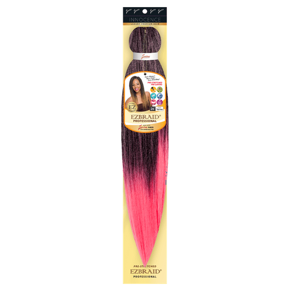 EZBRAID Spetra Pre-Stretched Braid Hair, Women Synthetic Hair Braid - 26" Black