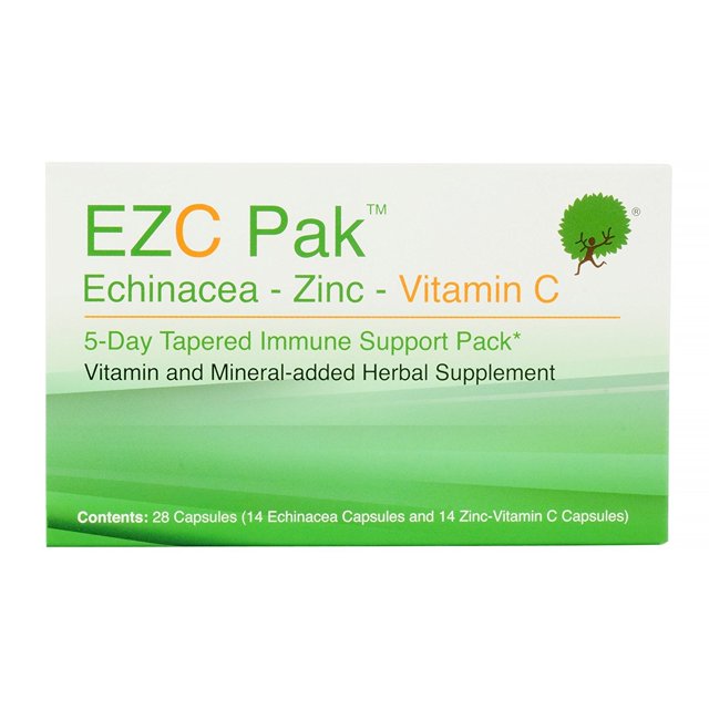 EZC Pak Echinacea, Zinc and Vitamin C Supplements for Immune System