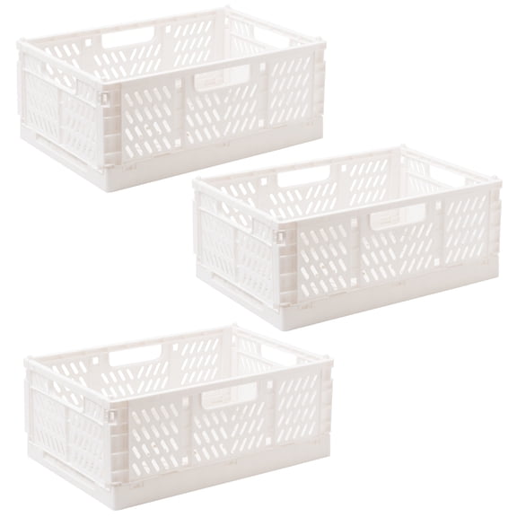 EZDO Medium Collapsible Storage Crates 3 Pack