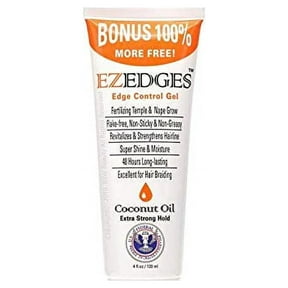 EZEDGES EDGE CONTROL GEL Extra Strong Hold (Coconut Oil), 4 oz