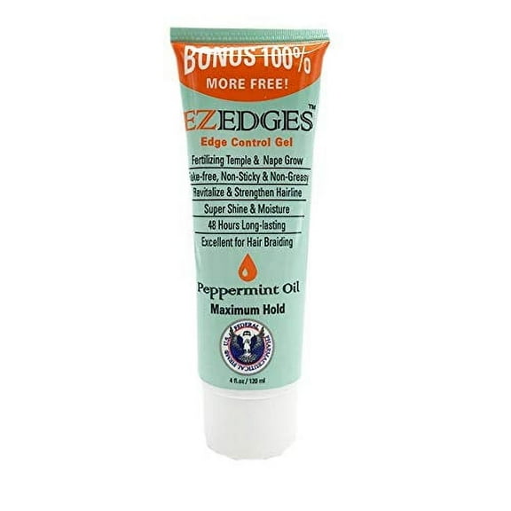 EZEDGES EDGE CONTROL GEL Maximum Hold (Peppermint Oil), 4 oz.