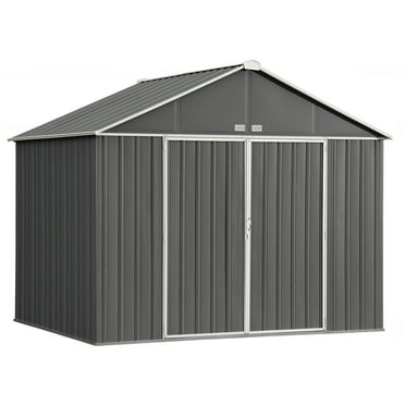 EZEE Shed Steel Storage 10 x 8 ft. Galvanized Extra High Gable