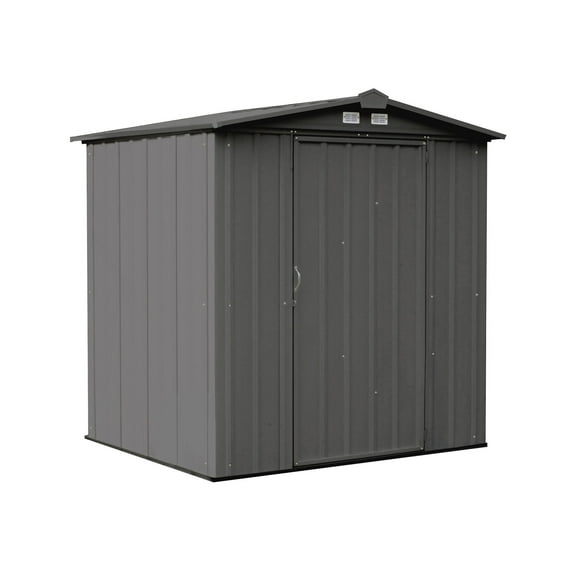 Ezee Shed Steel Storage 6 X 5 Ft. Galvanized Low Gable Charcoal