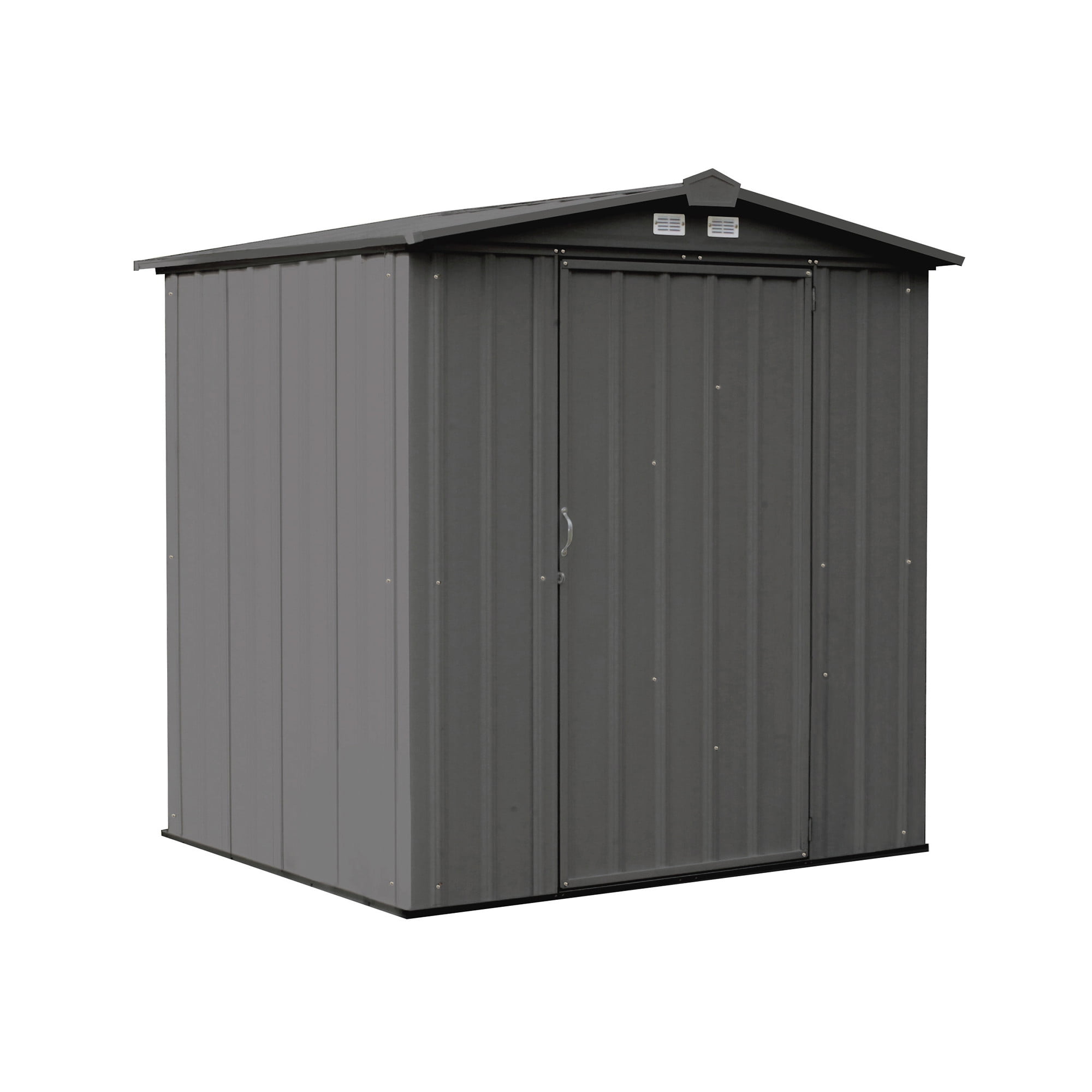 ARROW EZEE Shed Steel Storage 6 x 5 ft. Galvanized Low Gable Charcoal