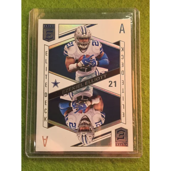 EZEKIEL ELLIOTT PRIZM REFRACTOR DALLAS COWBOYS CARD 2018 Elite Deck SP