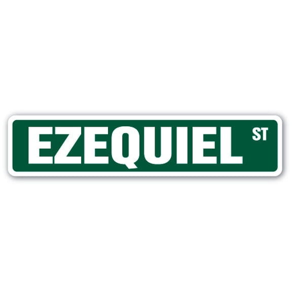 EZEQUIEL Street Sign Childrens Name Room Sign | Indoor/Outdoor |  18" Wide