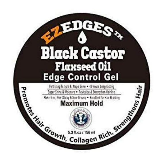 EZEdges Edge Control Gel - Black Castor Flaxseed Oil 5.3oz