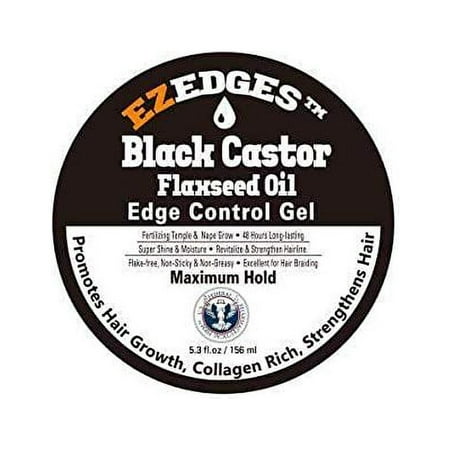 EZEdges Edge Control Gel - Black Castor Flaxseed Oil 5.3oz
