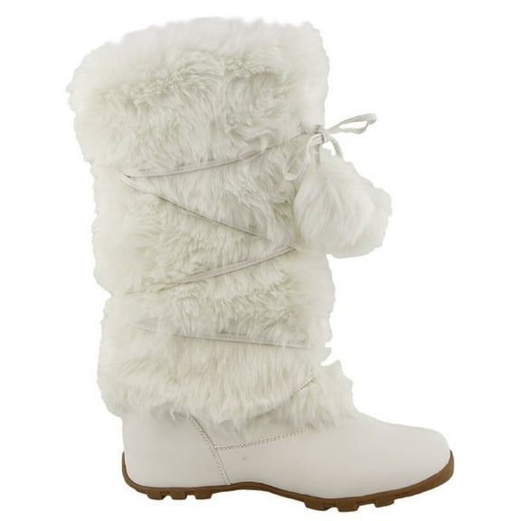 EZGD Blossom Talia-Hi Women Ladies Mukluk Faux Fur Mid Calf Warm Winter Snow Boots White Size 8.5