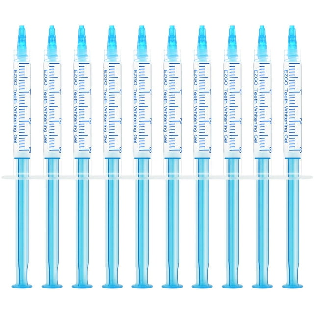 EZGO 10 Pack Teeth Whitening Gel Refills 22 Bleaching Gel, No